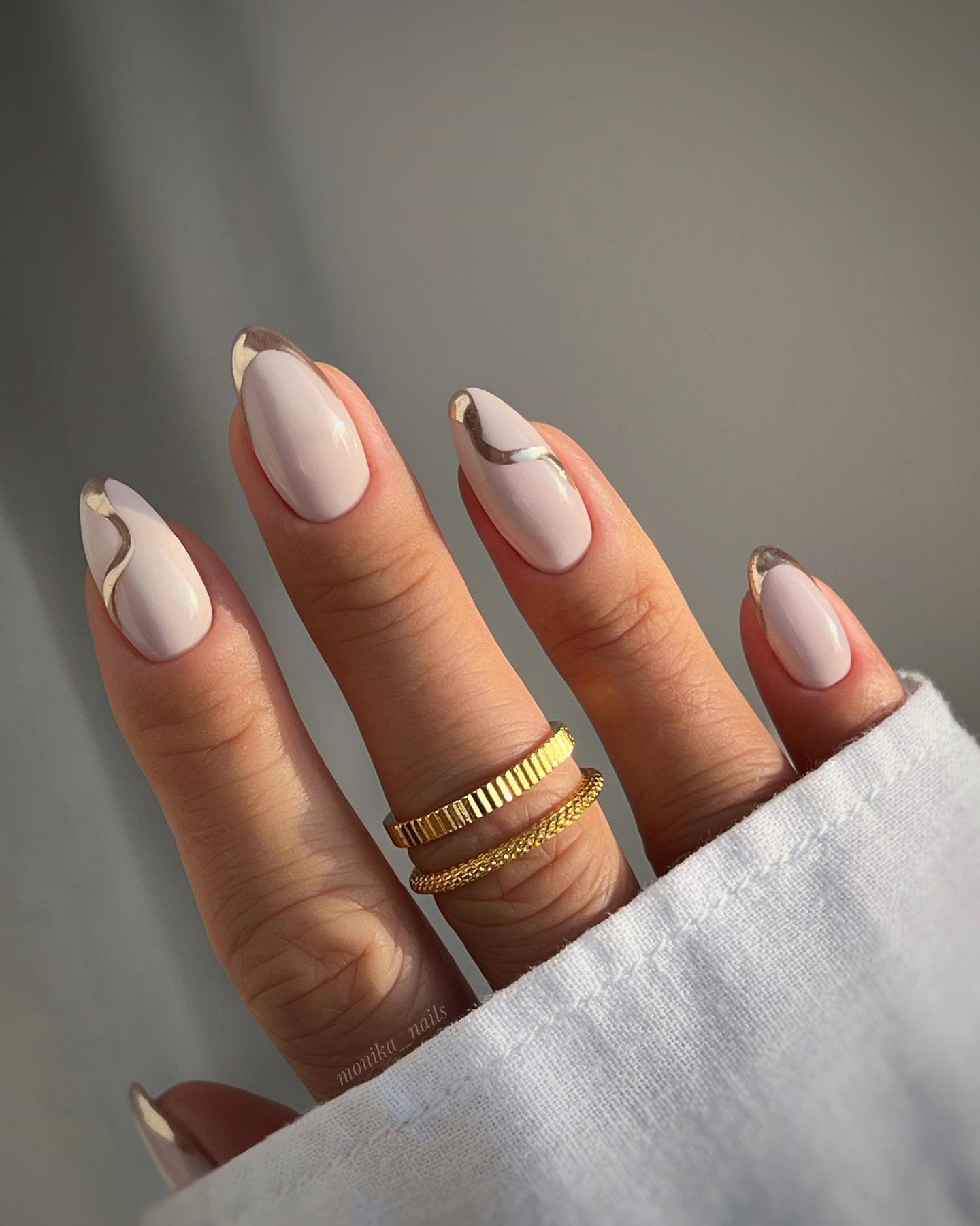 Chrome French Tip Manicure