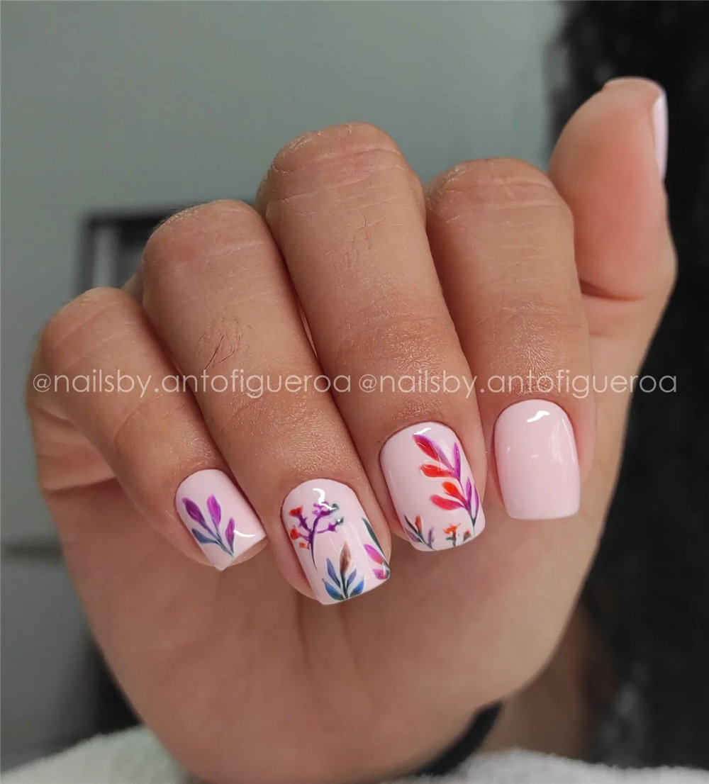 simple shaort nail art ideas and designs, Spring Nails, short nails, Simple Nails, short nails, #springnails #shortnails #manicure #naildesigns