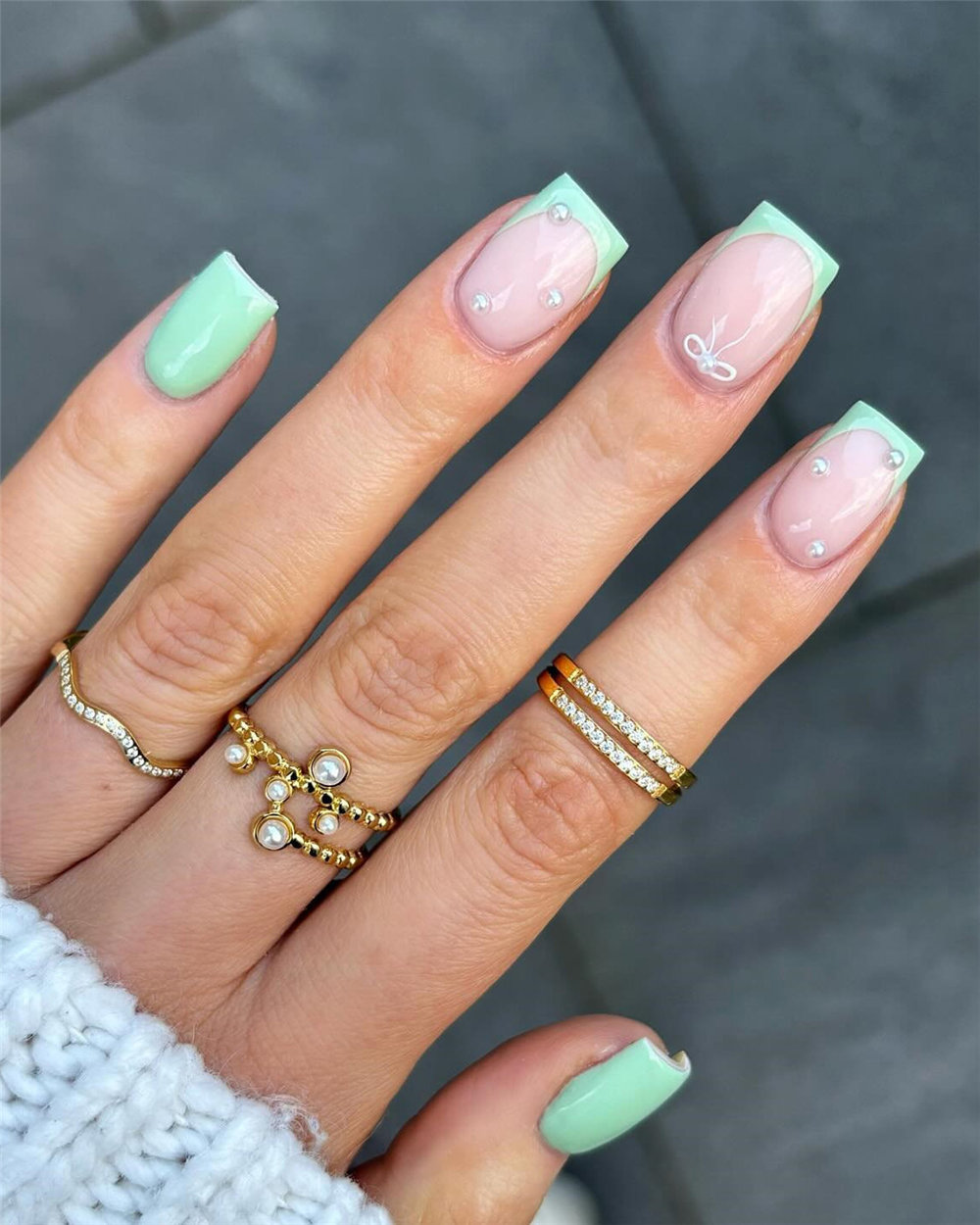 green nail designs