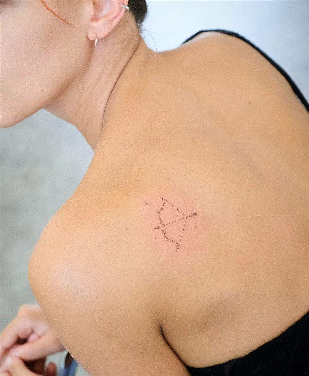 Small Bow and Arrow Tattoo with Meaning for Women