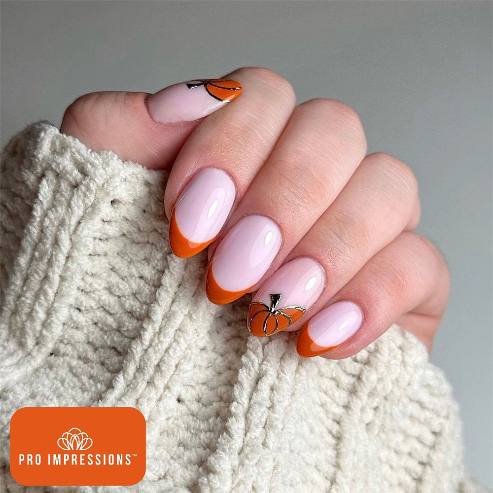 Cute Pumpkin Nails