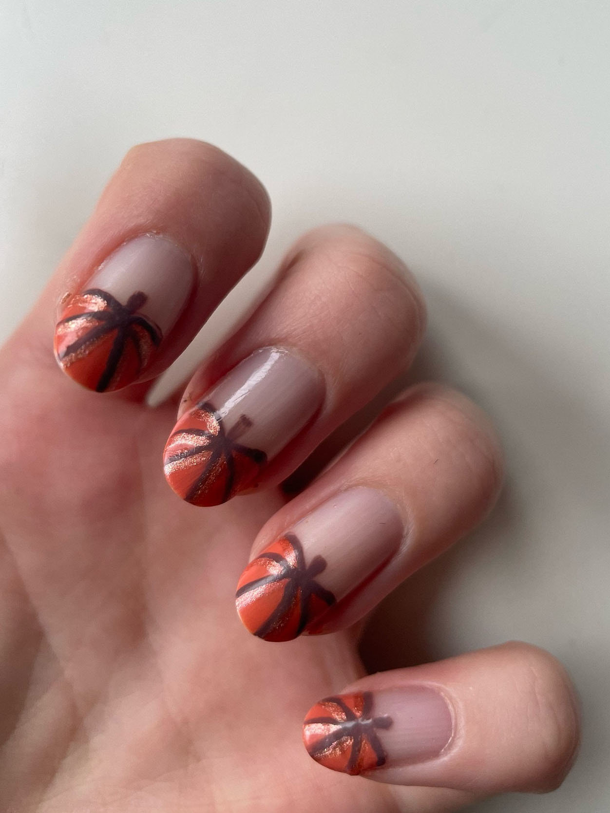 Cute Pumpkin Nails