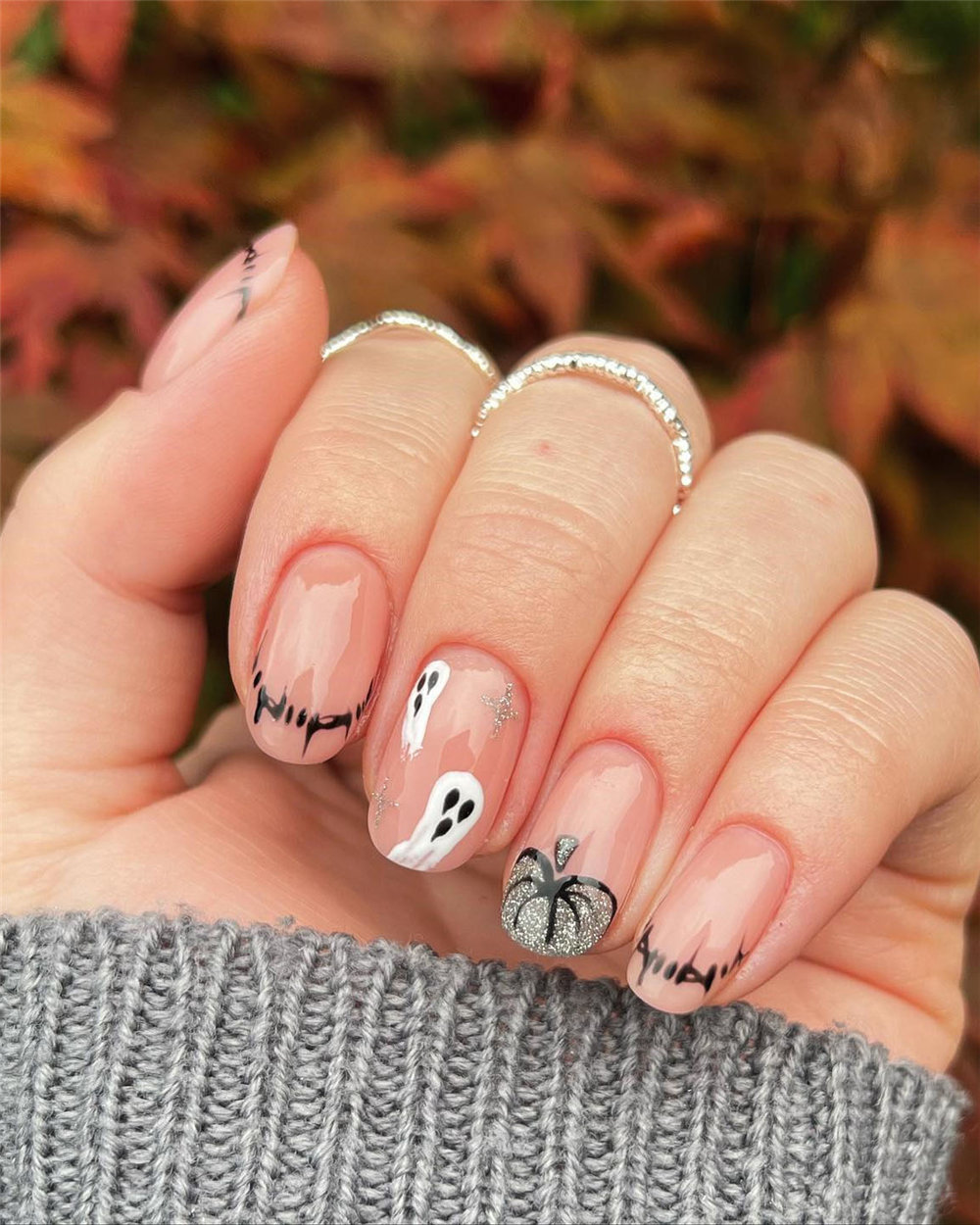 Cute Pumpkin Nails