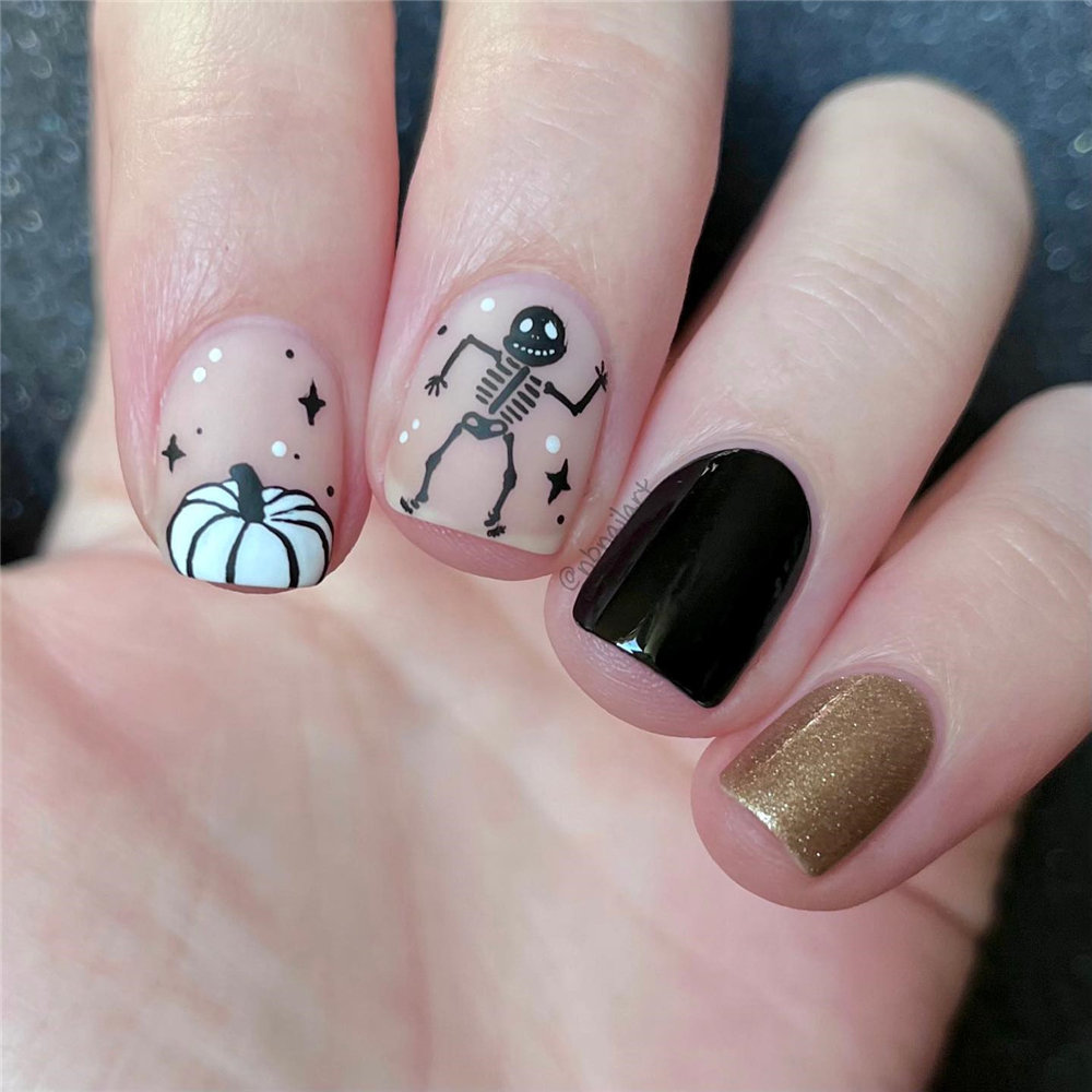 Cute Pumpkin Nails