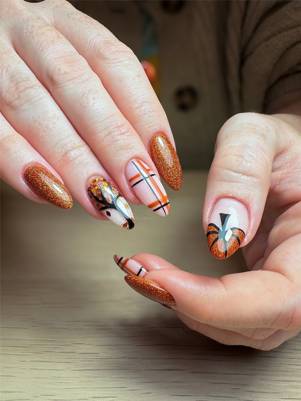 Cute Pumpkin Nails