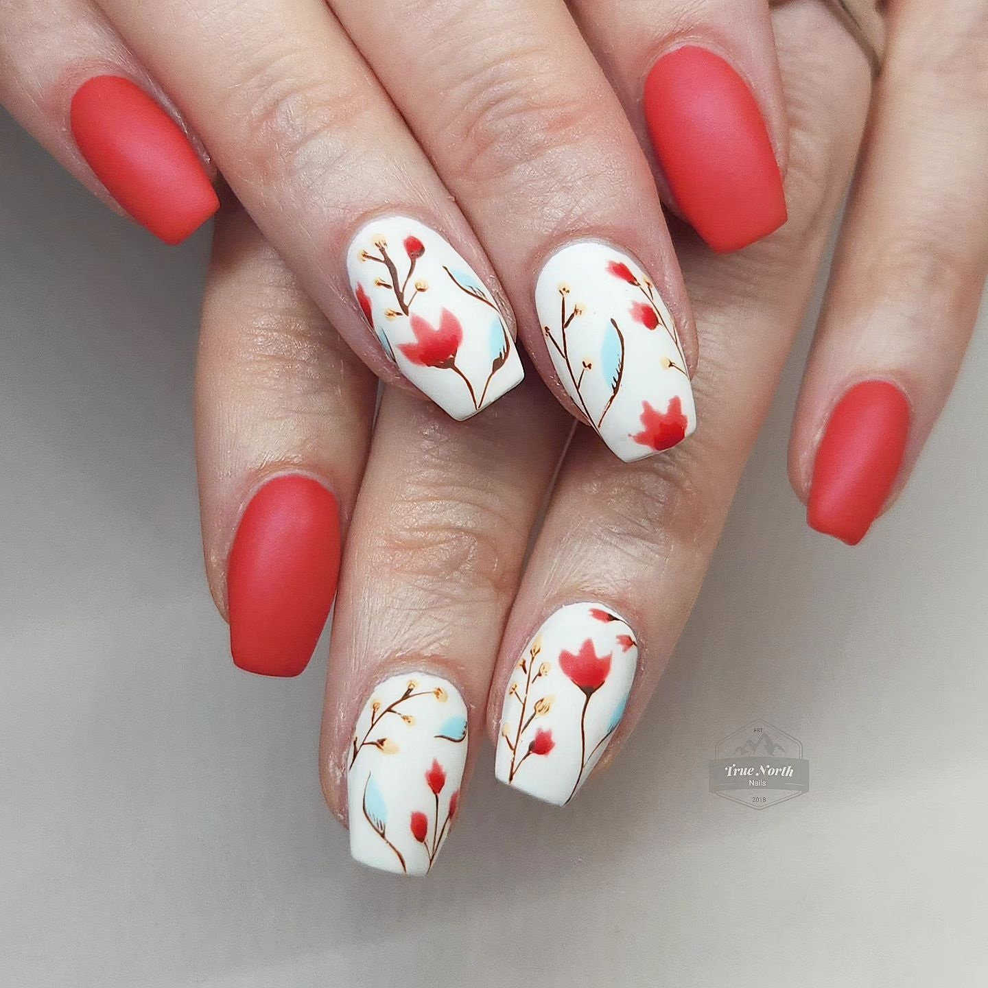 fall leaf nails