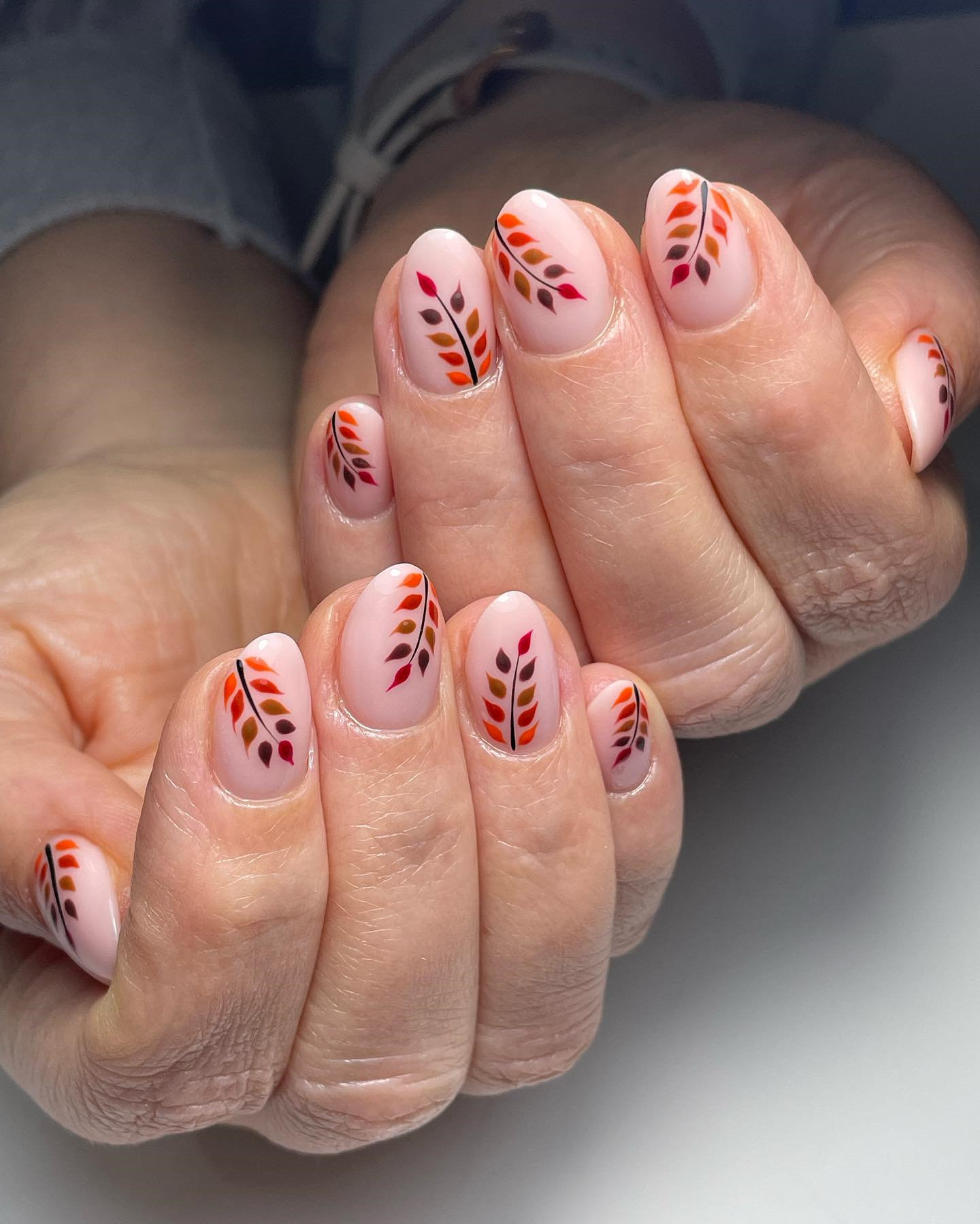 fall leaf nails