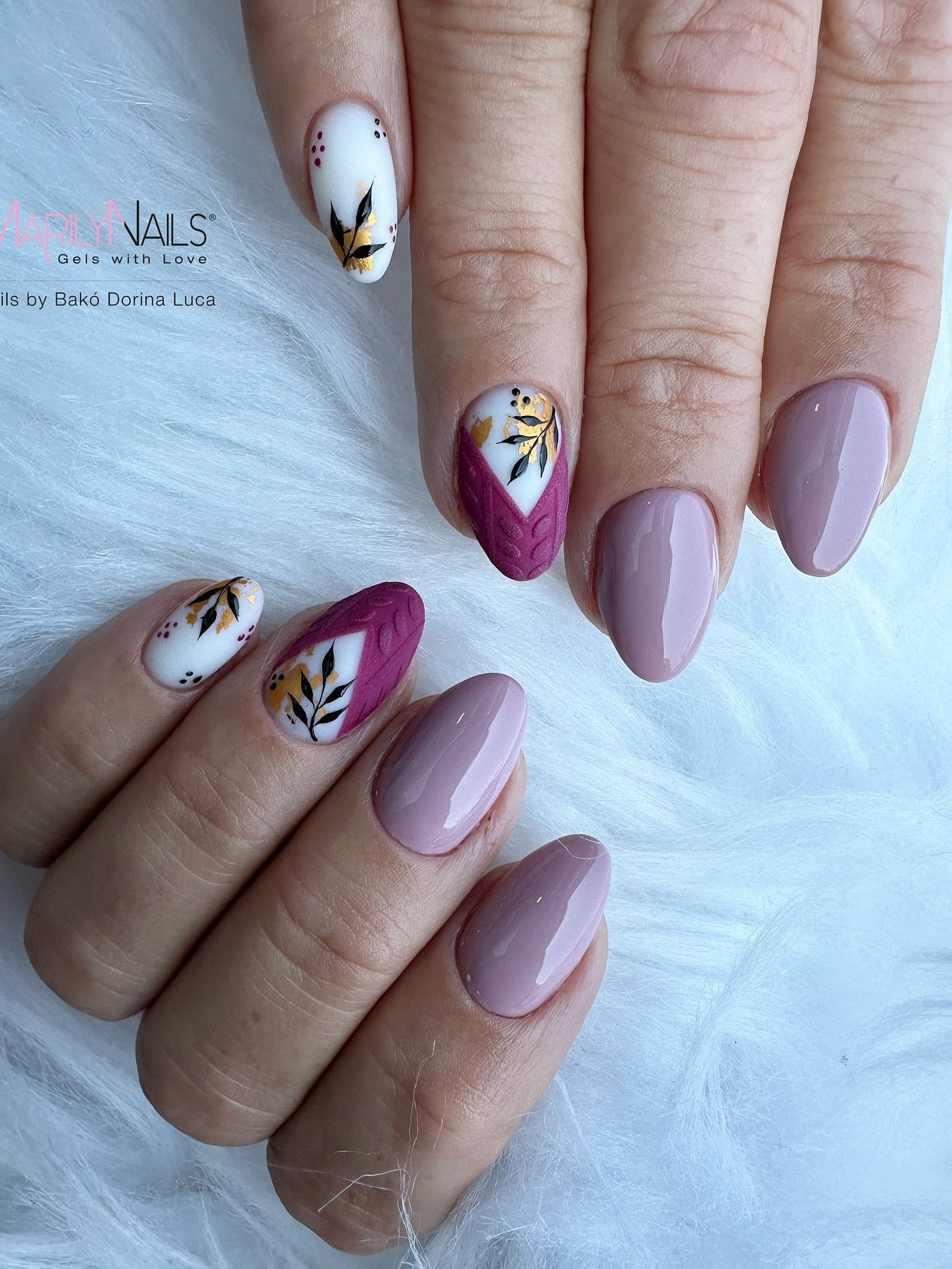 fall leaf nails