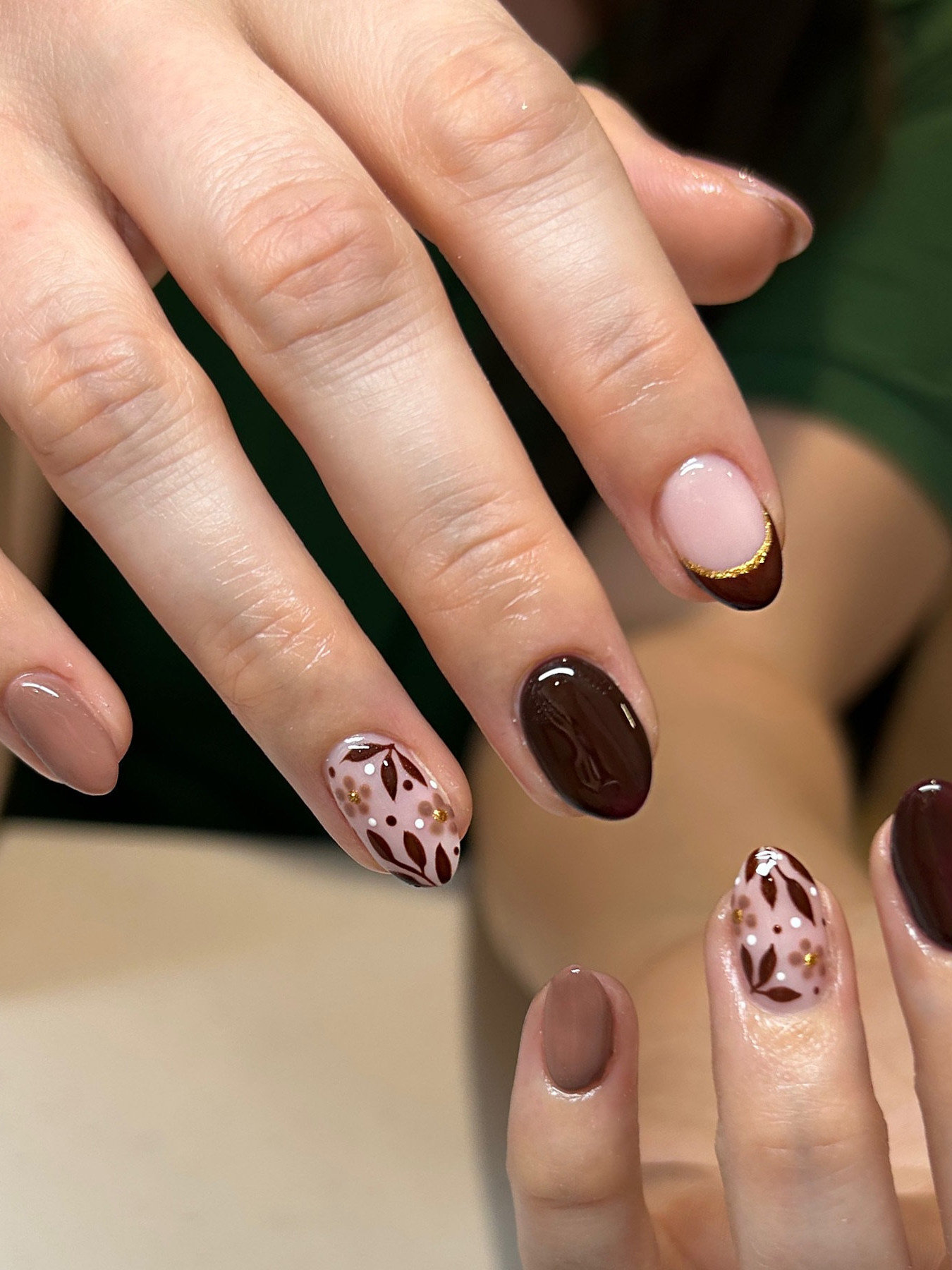 fall leaf nails