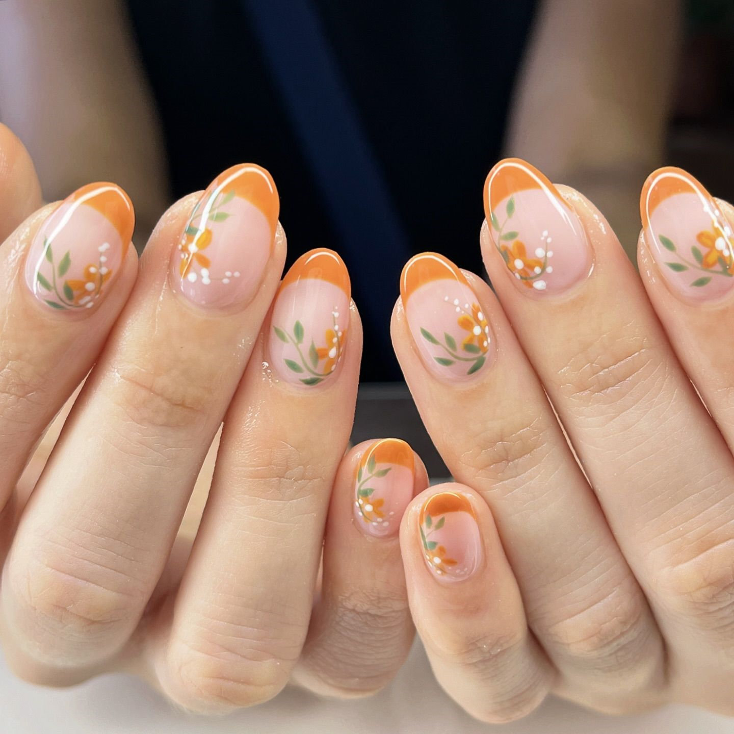 fall leaf nails