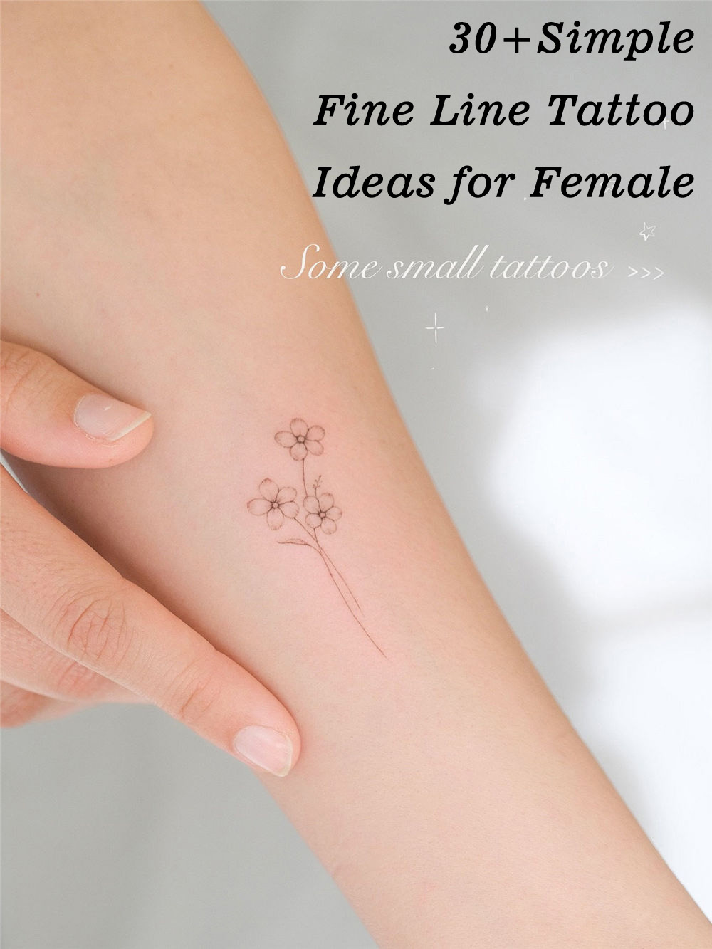 30+ Simple Fine Line Tattoo Ideas for Female