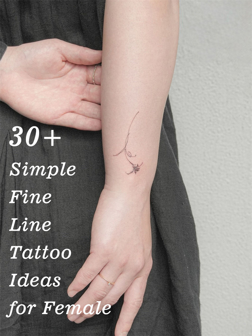 30+ Simple Fine Line Tattoo Ideas for Female