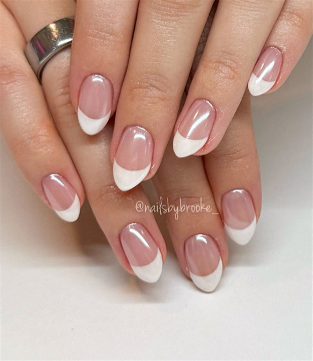 30+ Simple and Classy Wedding Nails For Bride