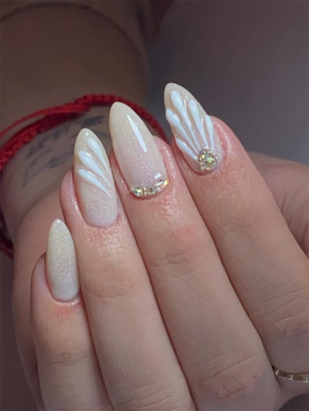 30+ Simple and Classy Wedding Nails For Bride