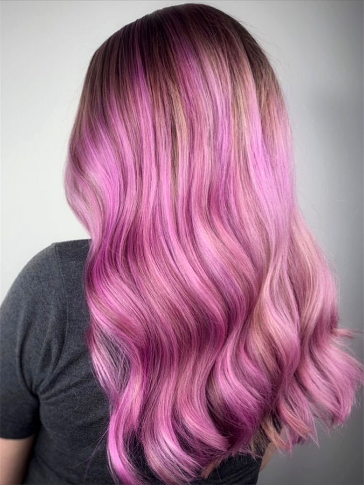 Cool colorful hair color ideas such as, blue-black or enthusiastic fiery red or calm green, charming yellow, mature gray? you can browse our website from time to time. #colorfulhair #haircolor #hairstyle