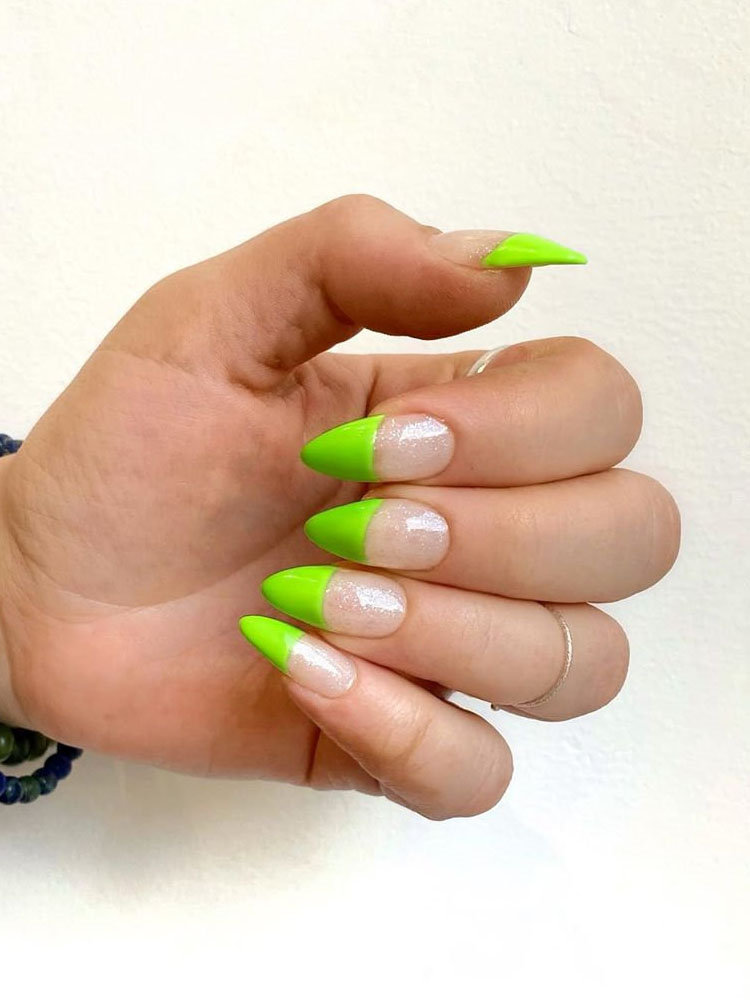 french nail designs ideas, include glitter nails, short nails, and long nails designs and more. If you want to manicure, you can browse our website from time to time. #frenchtipnails #frenchnails #nailart