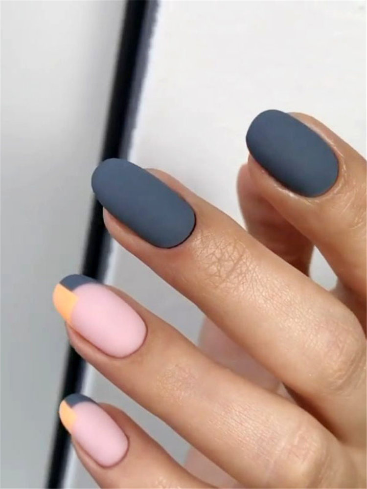 french nail designs ideas, include glitter nails, short nails, and long nails designs and more. If you want to manicure, you can browse our website from time to time. #frenchtipnails #frenchnails #nailart