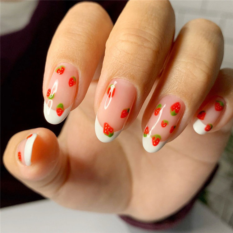 french nail designs ideas, include glitter nails, short nails, and long nails designs and more. If you want to manicure, you can browse our website from time to time. #frenchtipnails #frenchnails #nailart