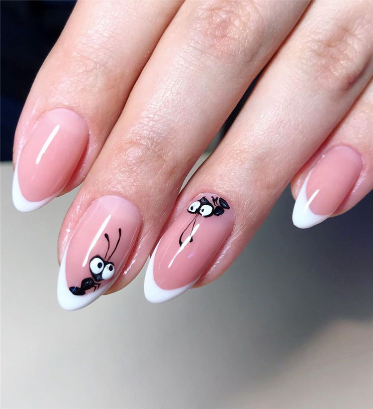 french nail designs ideas, include glitter nails, short nails, and long nails designs and more. If you want to manicure, you can browse our website from time to time. #frenchtipnails #frenchnails #nailart