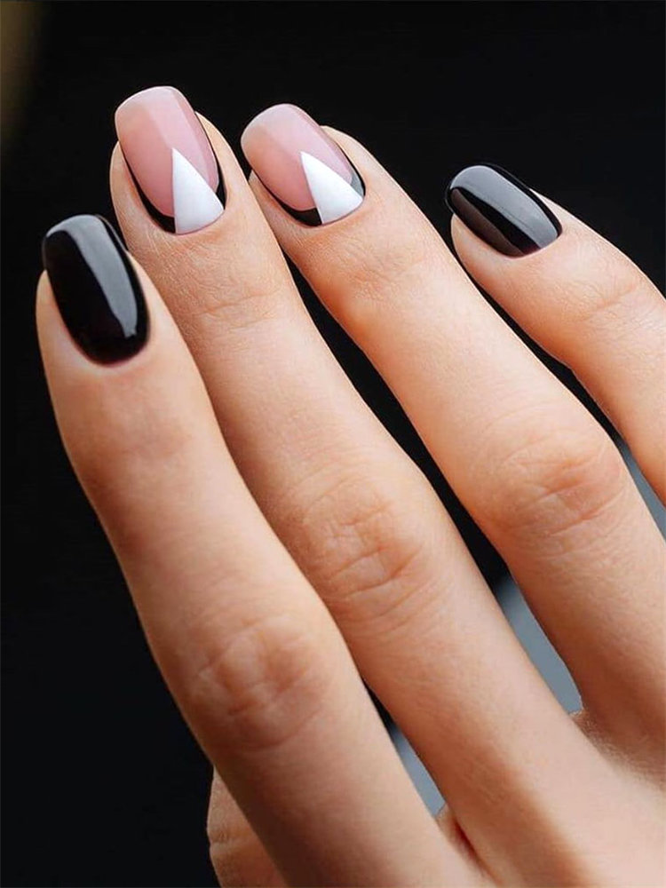 french nail designs ideas, include glitter nails, short nails, and long nails designs and more. If you want to manicure, you can browse our website from time to time. #frenchtipnails #frenchnails #nailart