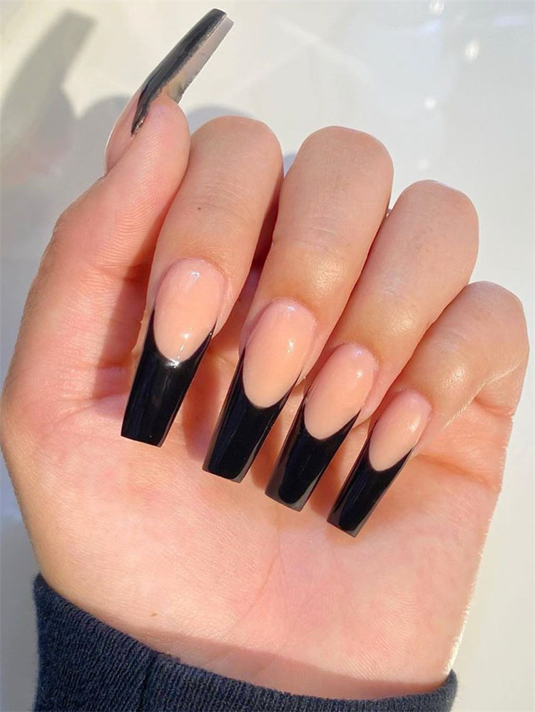 40 Edgy and Elegant Black Nails Designs Ideas