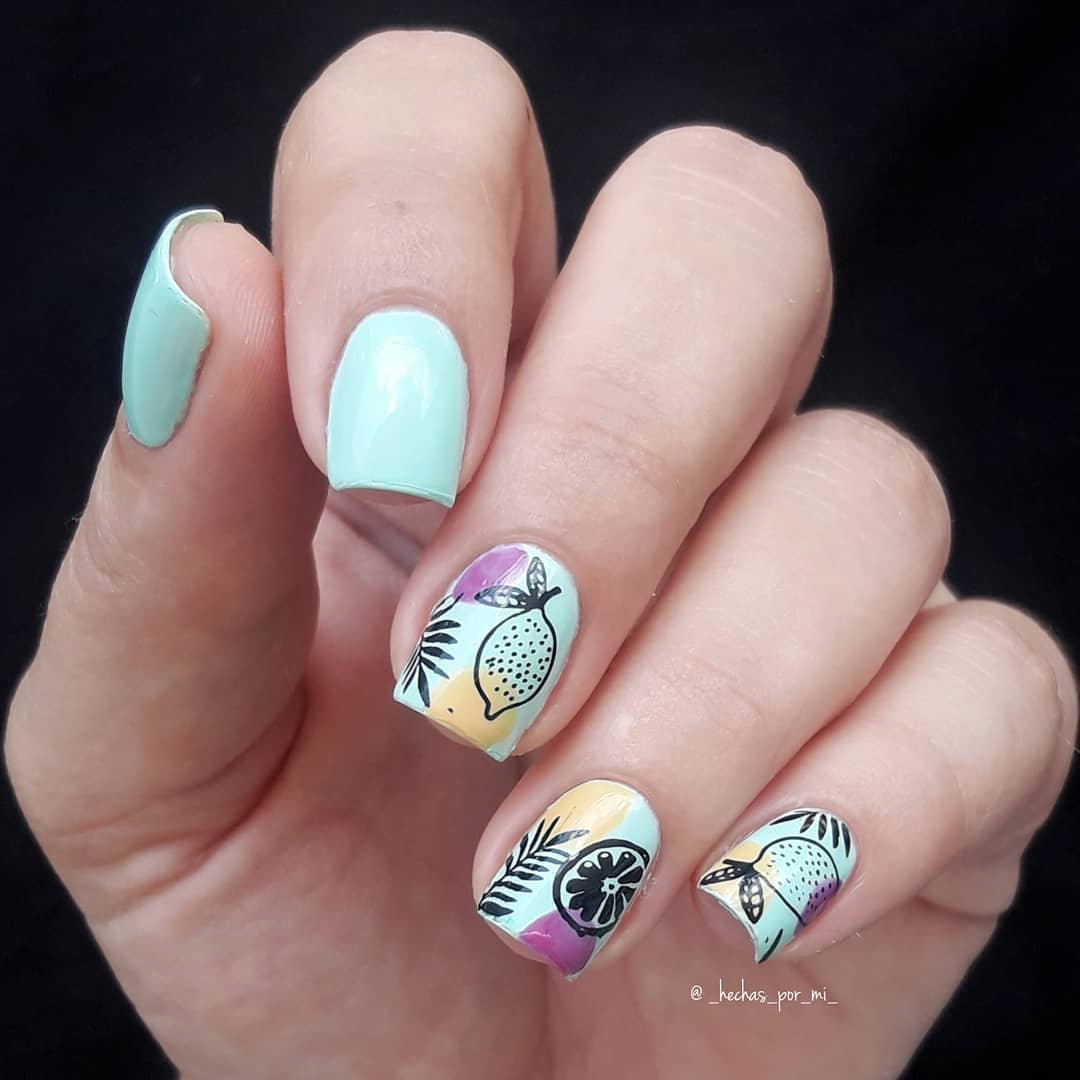 Longing for summer nails designs? Today we have 35 fruit nails to show you. fruit nail designs look so cute and pretty that you can try different design. This manicure is perfect for the summer. #fruitnails #nailsdesigns #summernails #nailideas